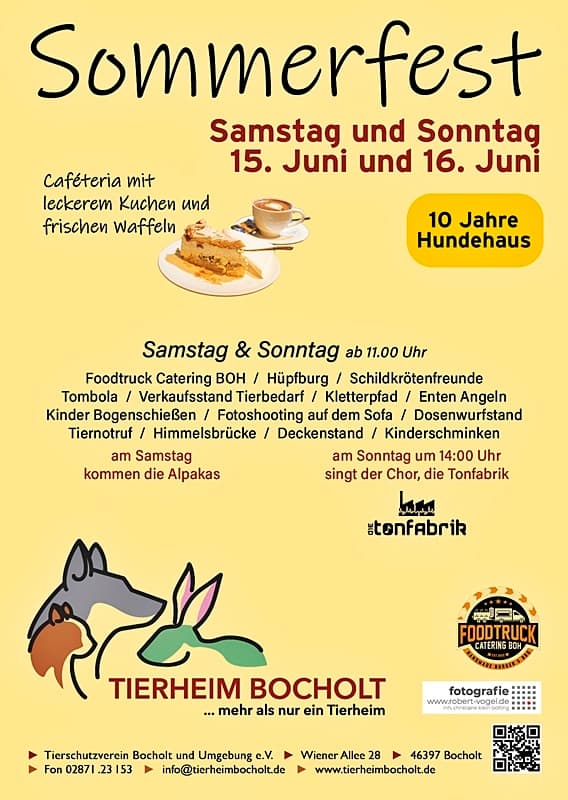 An diesem Wochenende feiern wir unser Sommerfest
